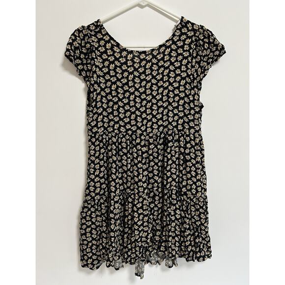 American Eagle Outfitters Dresses & Skirts - American Eagle Daisy Dress Small Ruffle‎ Tiered Boho Cottage Black Short